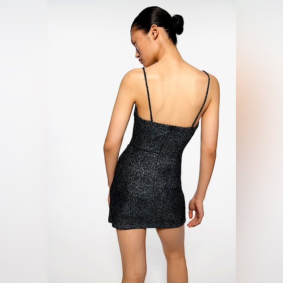 ZARA Metallic Cut Out Dress - Picture 4 of 10